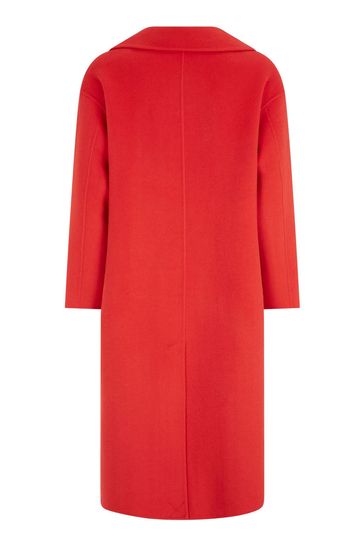 Mint Velvet Red Split Seam Longline Coat