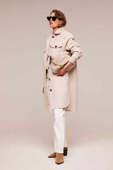 Mint velvet cream double breasted hot sale coat