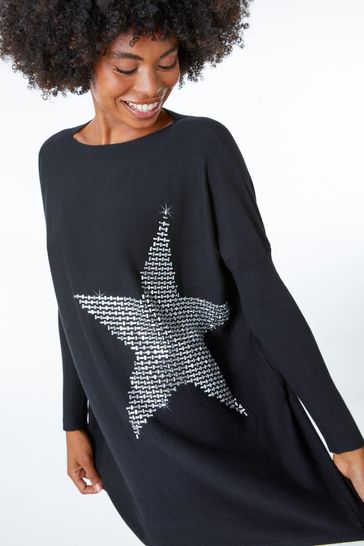 Buy Roman Star Embellished Sparkle Jumper from the Laura Ashley
