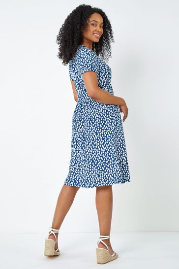Roman blue discount and white dress
