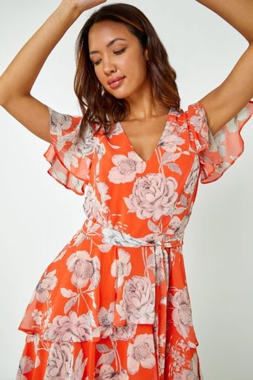 Orange and white dress shop