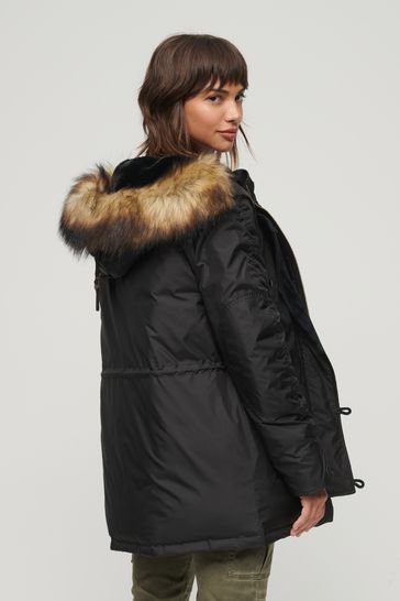 Buy Superdry Black Military Hooded MA1 Parka Coat from Next Saudi Arabia