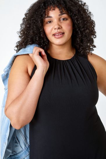 Plain jersey 2024 maxi dress