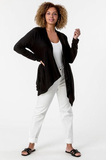 Buy Roman Black Curve Waterfall Front Jersey Cardigan from the Next UK online shop