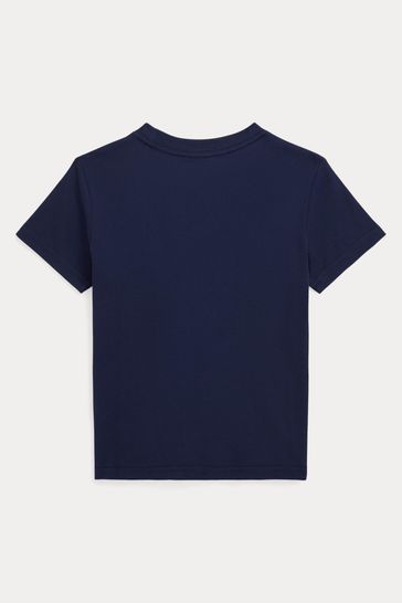 Polo Ralph Lauren Navy Polo Bear Cotton Jersey T Shirt