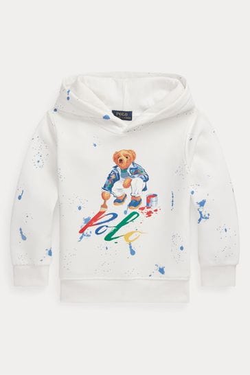 Buy Polo Ralph Lauren Polo Bear Fleece White Hoodie Next