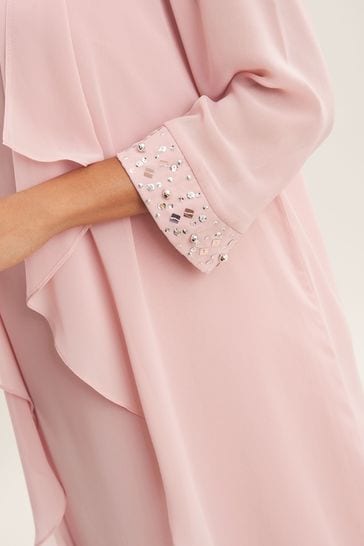 Buy Gina Bacconi Pink Joseline Short Chiffon Jacket Dress With