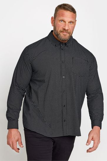 BadRhino Big & Tall Black Poplin Shirt