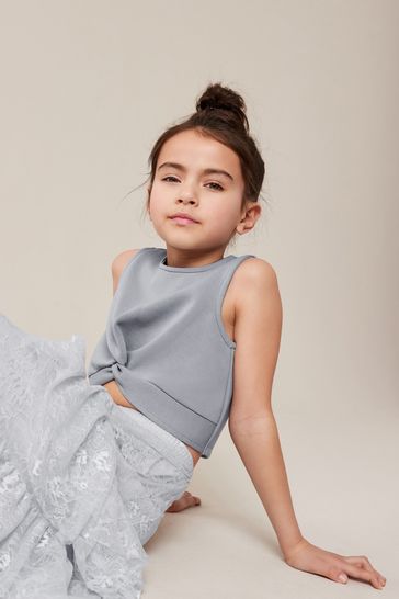 Buy Grey Lace Maxi Skirt And Top Set 3 16yrs from Next Bahrain