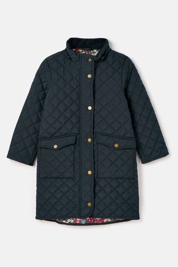 Joules long quilted 2025 coat