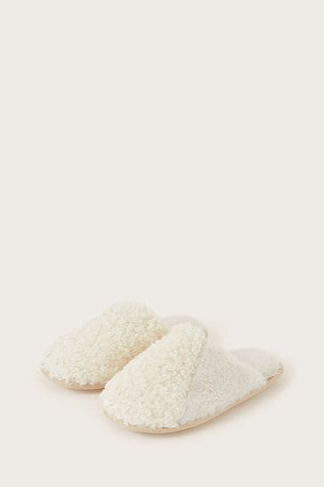 Monsoon Natural Boucle Mule Slippers