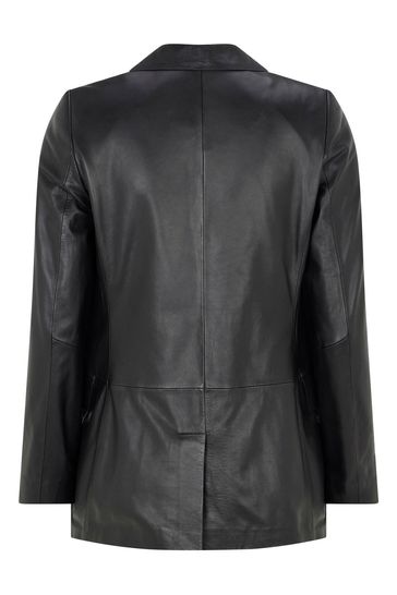 Blazer high deals black leather