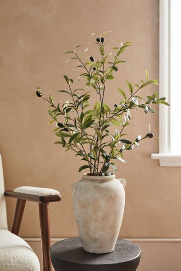 Green Artificial Olive Branch
