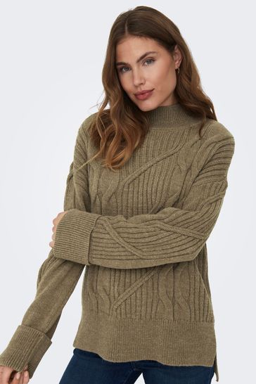 High neck cheap chunky knit jumper