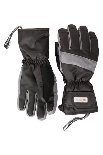 Mountain Warehouse Grey Mens Thinsulate® Waterproof Ski Gloves