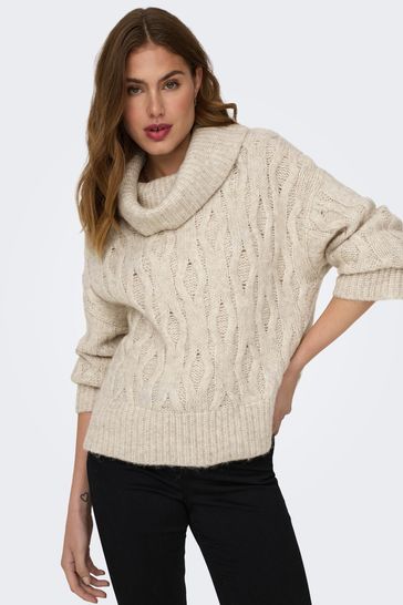 High neck cheap chunky knit jumper
