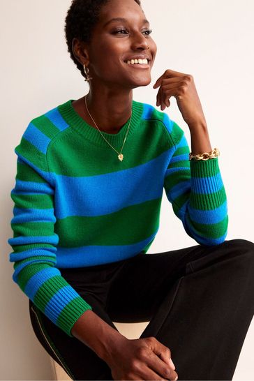 Buy Boden Blue Green Olivia Merino Jumper from Next Luxembourg