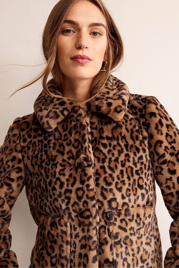 Boden leopard print coat deals