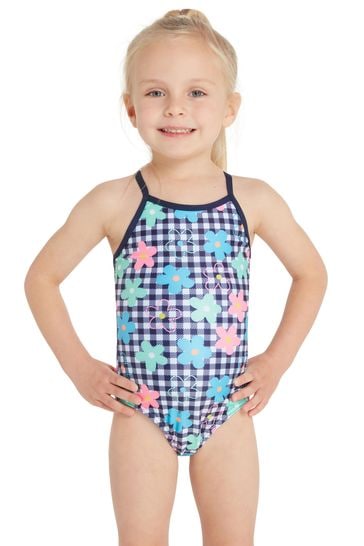 Zoggs Girls Tex Back One Piece Swimsuit