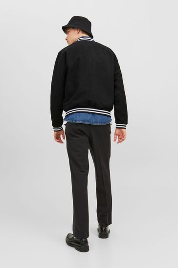Black wool on sale bomber jacket