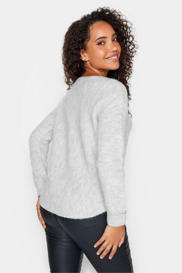 Buy M Co Grey Slash Neck Jumper from Next Ireland