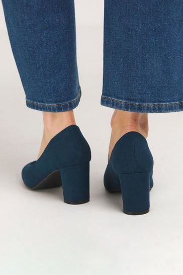 JD Williams Blue Super Comfort Flexible Court Shoes In Extra Wide Fit