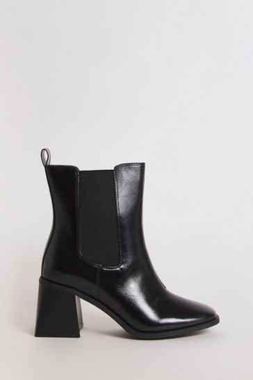 Wide fit heeled boots uk hot sale
