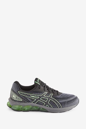 Asics black trainers deals