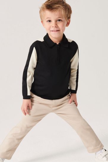 River island zip polo top