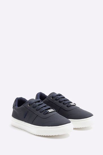 River Island Boys Nubuck Velcro Plimsoll Trainers