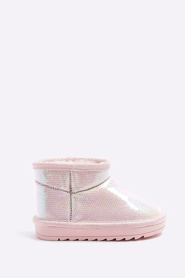 River island pink best sale boots