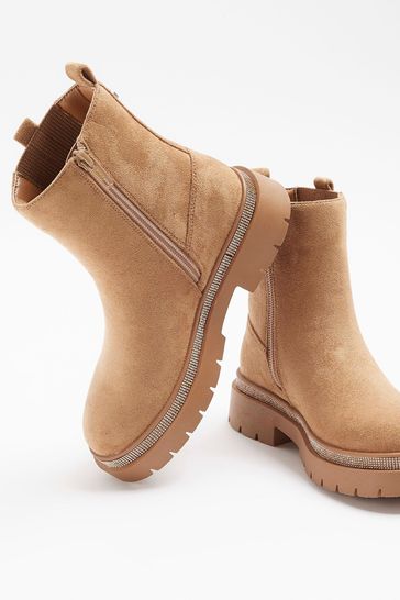 Buy River Island Girls Suedette Diamonte Boots bei Next Deutschland
