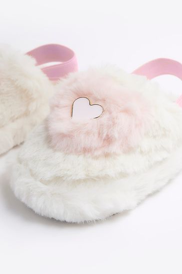 Buy River Island Girls Heart Fluff Slippers bei Next Deutschland