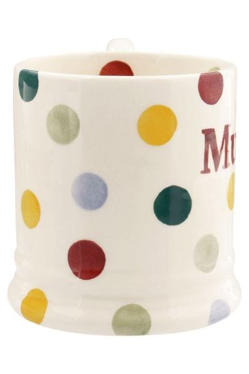 Emma Bridgewater Cream Polka Dot Mummy 1/2 Pint Mug