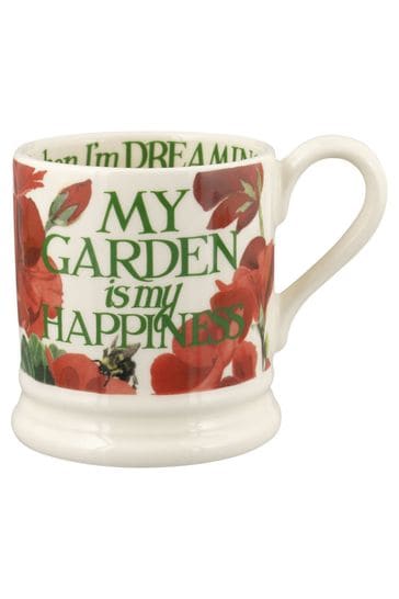 Emma Bridgewater Cream My Garden is my happiness 1/2 Pint Mug