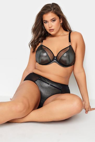 Buy Yours Curve Silver Sheer Shimmer UnderWired Non Padded Bra from Next  Luxembourg