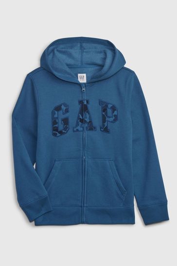 Gap logo fleece pullover hoodie hot sale