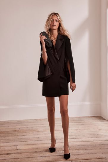 Black mini hot sale blazer dress