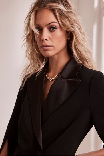 Buy Mint Velvet Black Mini Blazer Dress from Next Luxembourg