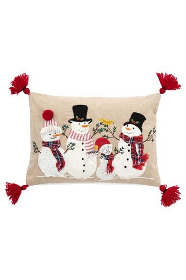 Gallery Home White Christmas Snow Friends Cushion Cover 35x50cm