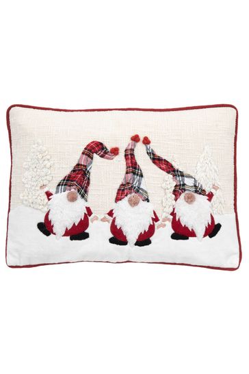 Gallery Home White Christmas Gonks Cushion Cover 35x50cm