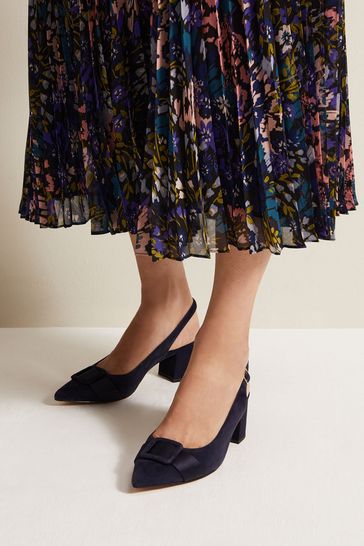 Navy suede slingback shoes store