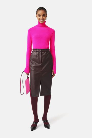 Buy Jigsaw Pink Cloud Cashmere Roll Neck Jumper from Next USA
