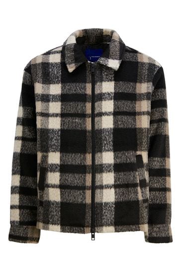 Brushed sales check jacket