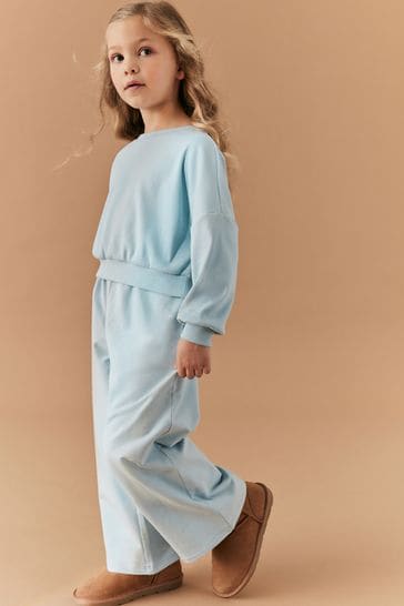 Wide leg joggers set sales