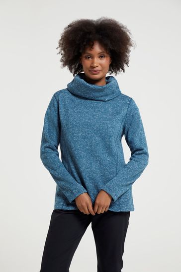 Mountain Warehouse Blue Idris Womens Cowl Neck Jumper