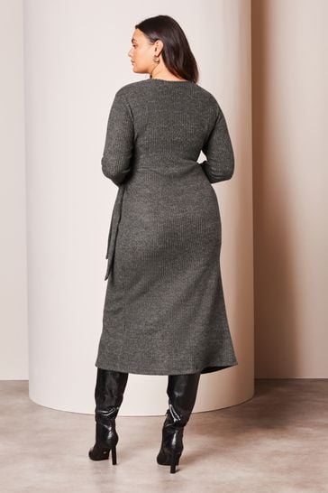 Gray long sleeve sweater dress store