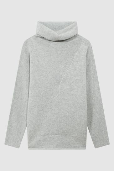 Buy Reiss Light Grey Eva Wool Blend Turtle Neck Jumper from Next