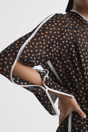 Reiss polka dot dress sales