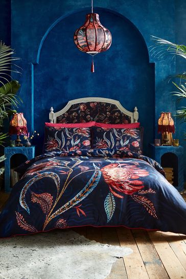 Joe Browns Blue Flamboyant Florals Reversible Bed Set